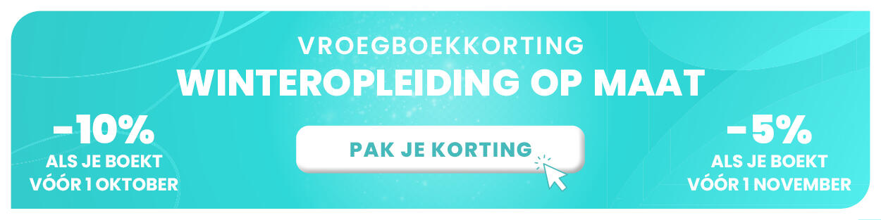 Vroegboekkorting winteropleiding op maat