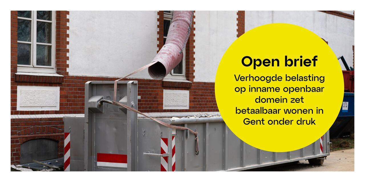 Open brief - verhoogde belasting op inname openbaar domein stad Gent
